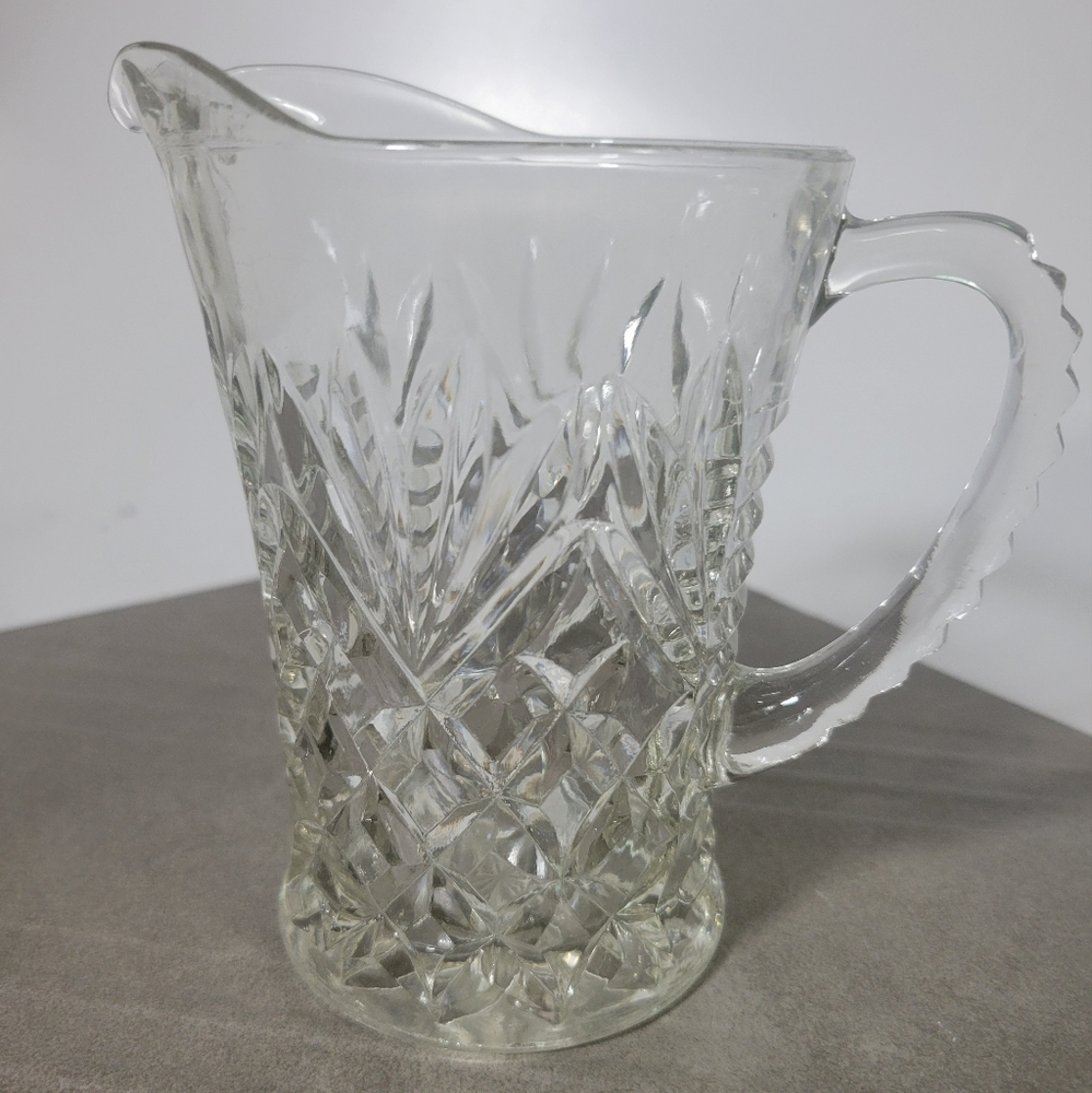 Elegant Clear Glass Creamer Pitcher
